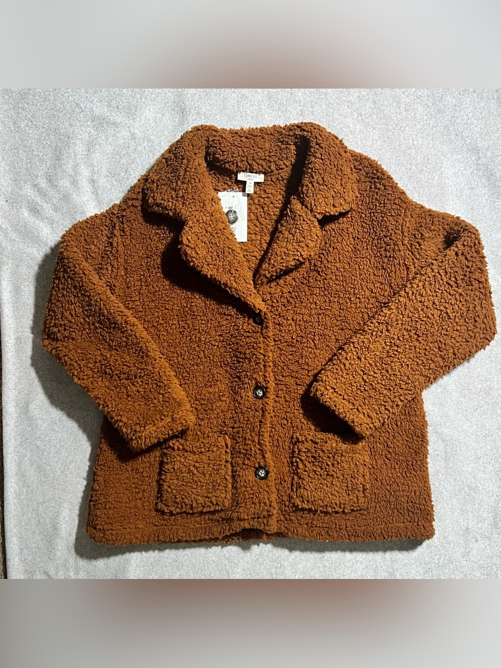 NWT Cozy Teddy Sherpa Jacket - Brown